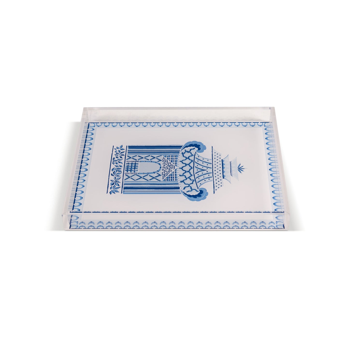Pagoda Garden Blue/White Vanity tray