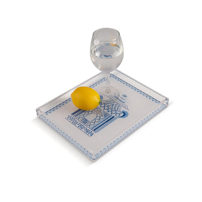 Pagoda Garden Blue/White Vanity tray