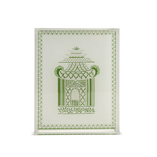 Pagoda Garden Green Vanity Tray