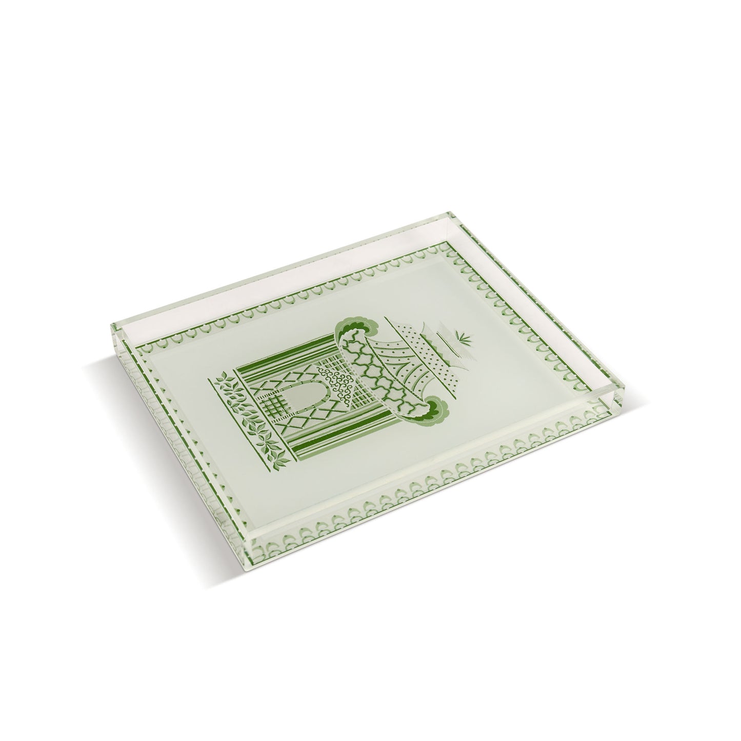 Pagoda Garden Green Vanity Tray