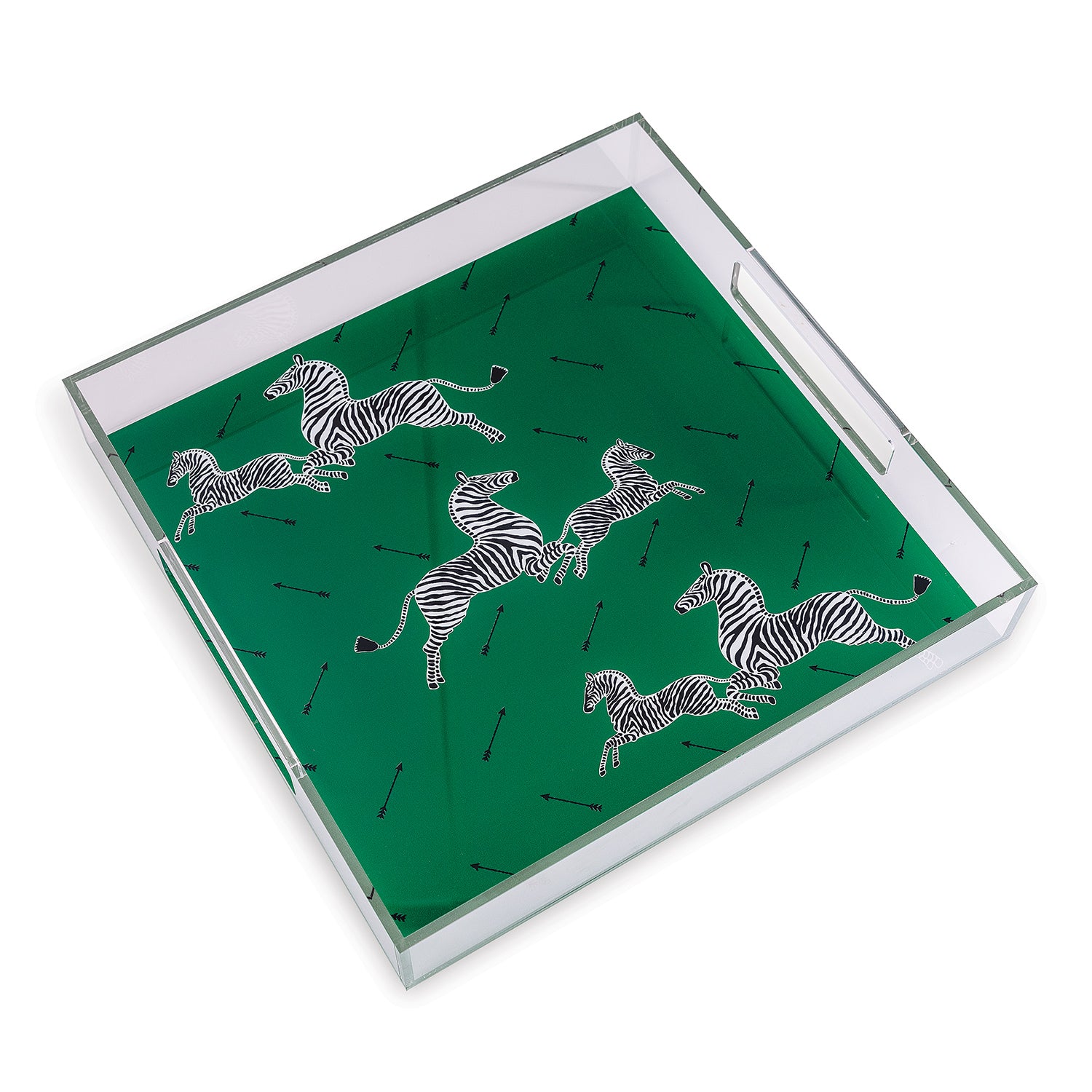 Zebra Green Lucite Tray