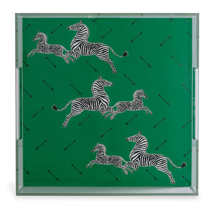 Zebra Green Lucite Tray