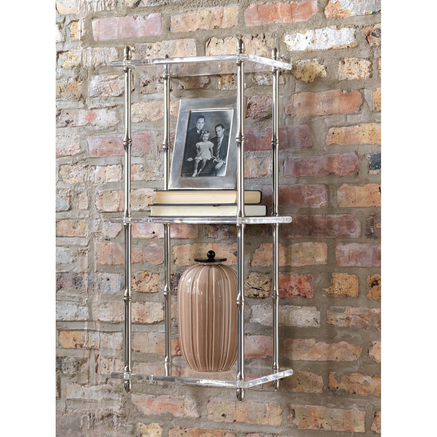Carmel Nickel/Lucite Shelf