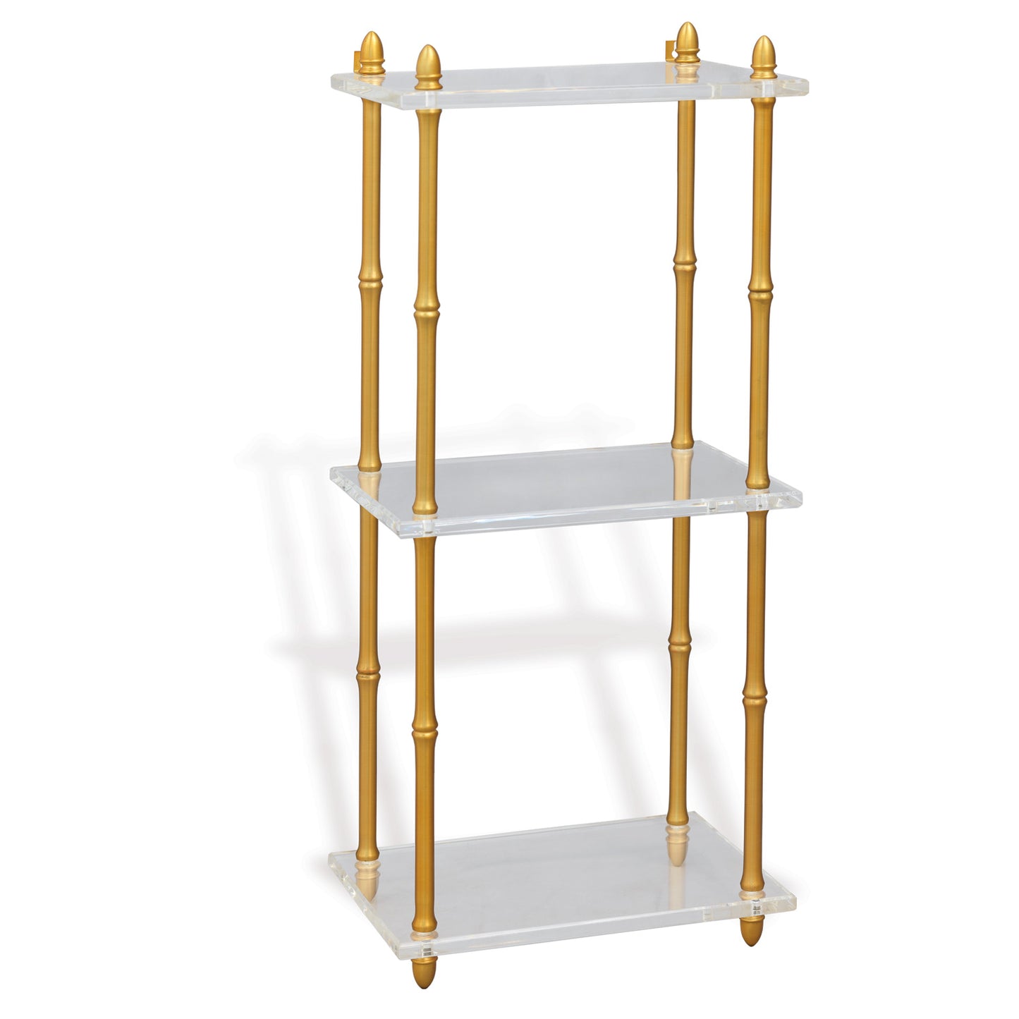 Carmel Brass/Lucite Shelf 32"H
