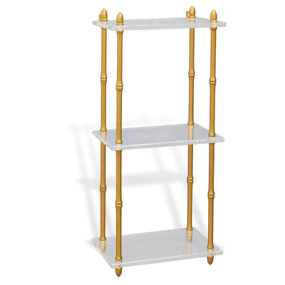 Carmel Brass/Lucite Shelf 32"H