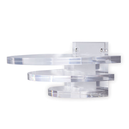 Deco Round Clear Lucite Shelf