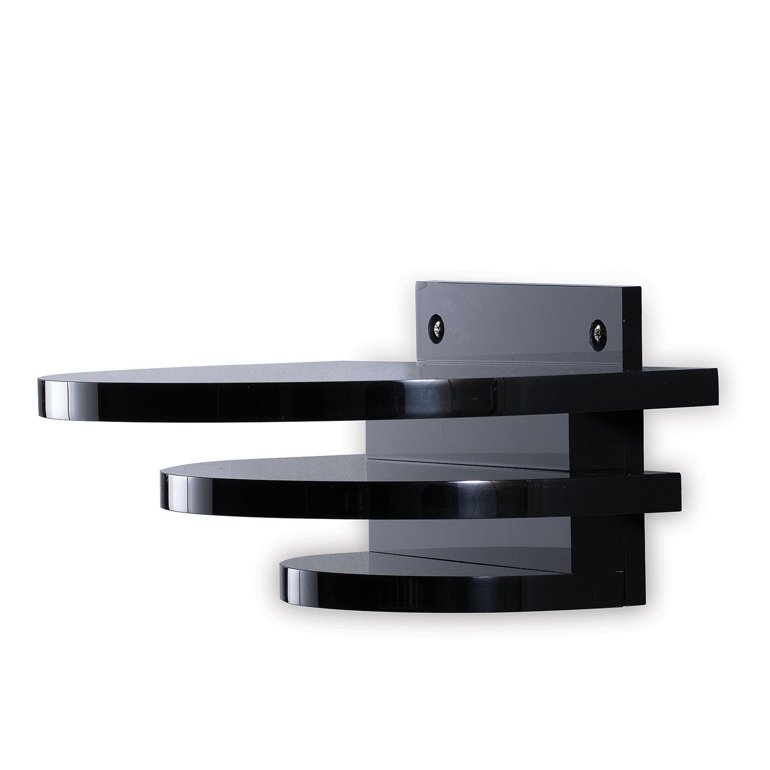 Deco Round Onyx Lucite Shelf