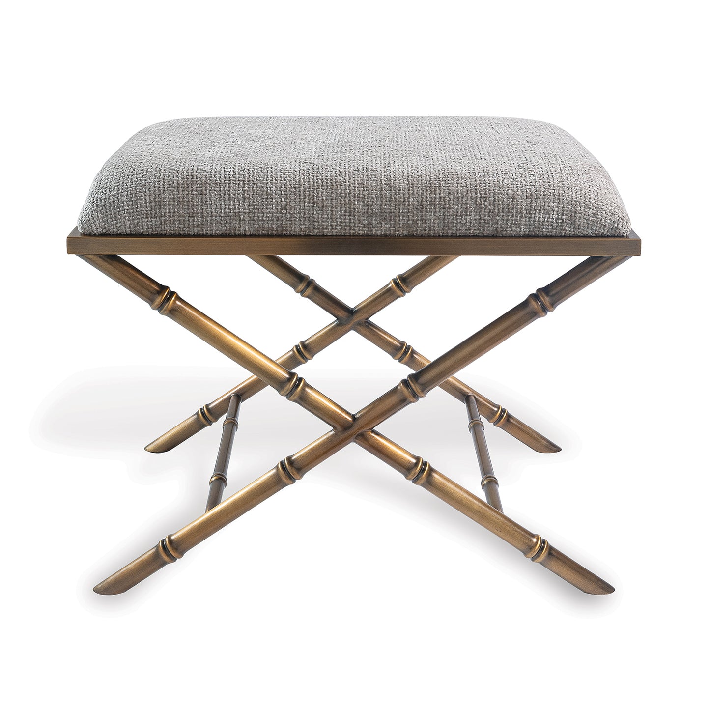 Lauderdale Brass Benedict Taupe Bench