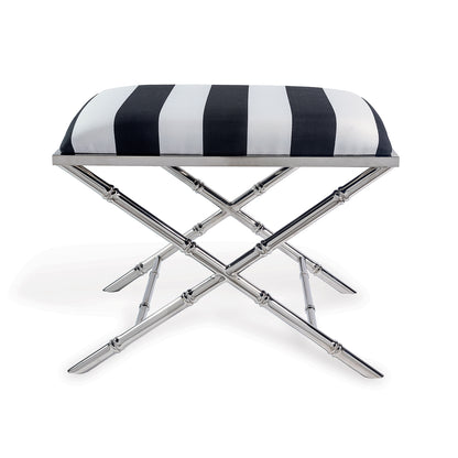 Lauderdale Nickel Black Stripe Bench