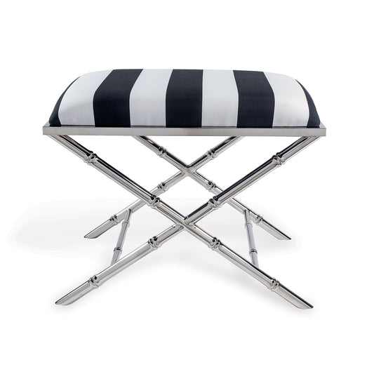 Lauderdale Nickel Black Stripe Bench