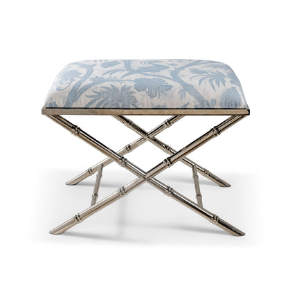 Lauderdale Nickel Balinese Peacock Sky Bench