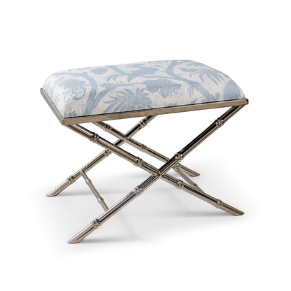 Lauderdale Nickel Balinese Peacock Sky Bench