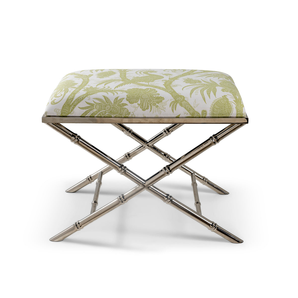 Lauderdale Nickel Balinese Peacock Pear Bench