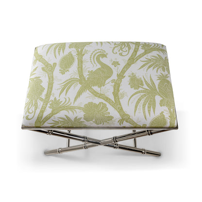 Lauderdale Nickel Balinese Peacock Pear Bench