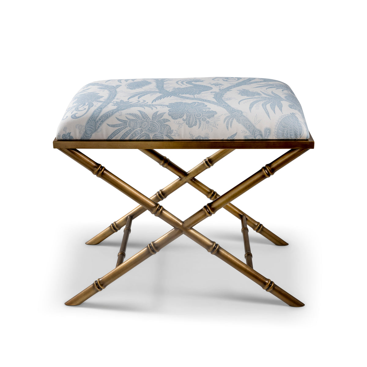 Lauderdale Brass Balinese Peacock Sky Bench