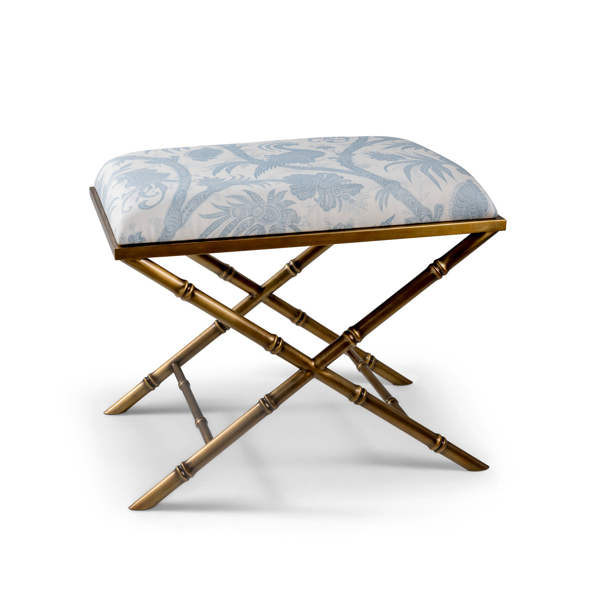 Lauderdale Brass Balinese Peacock Sky Bench
