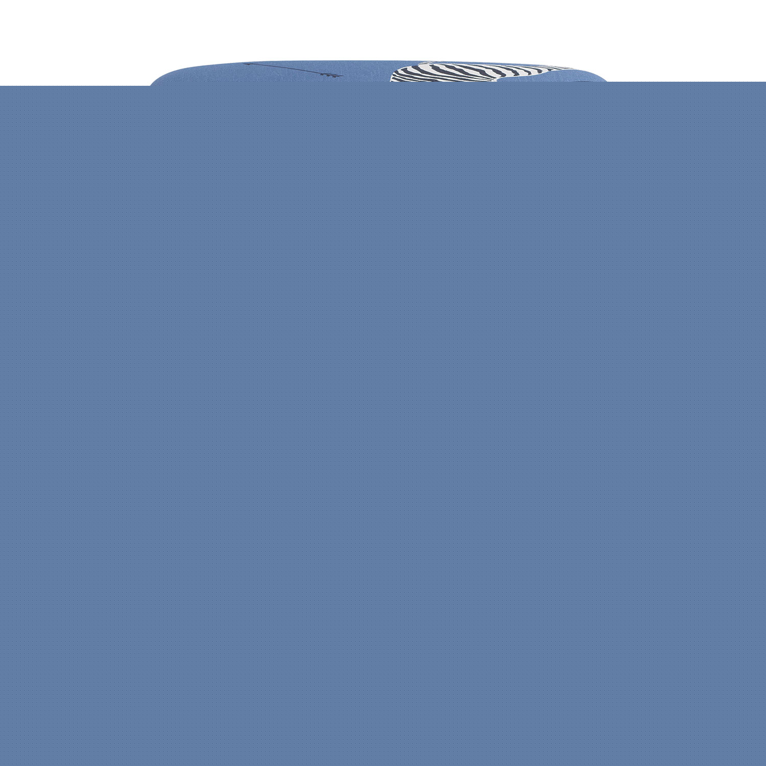 Medallion Black Zebra Blue Left Facing Bench