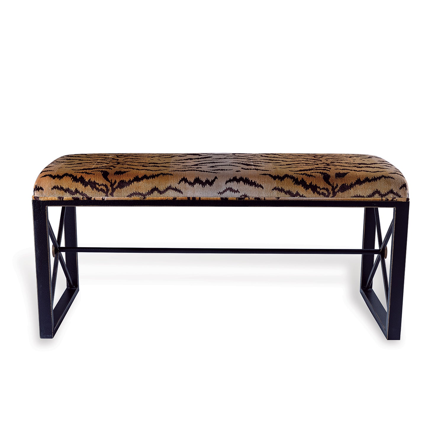 Medallion Black Double Bench With Le Tigre Natural