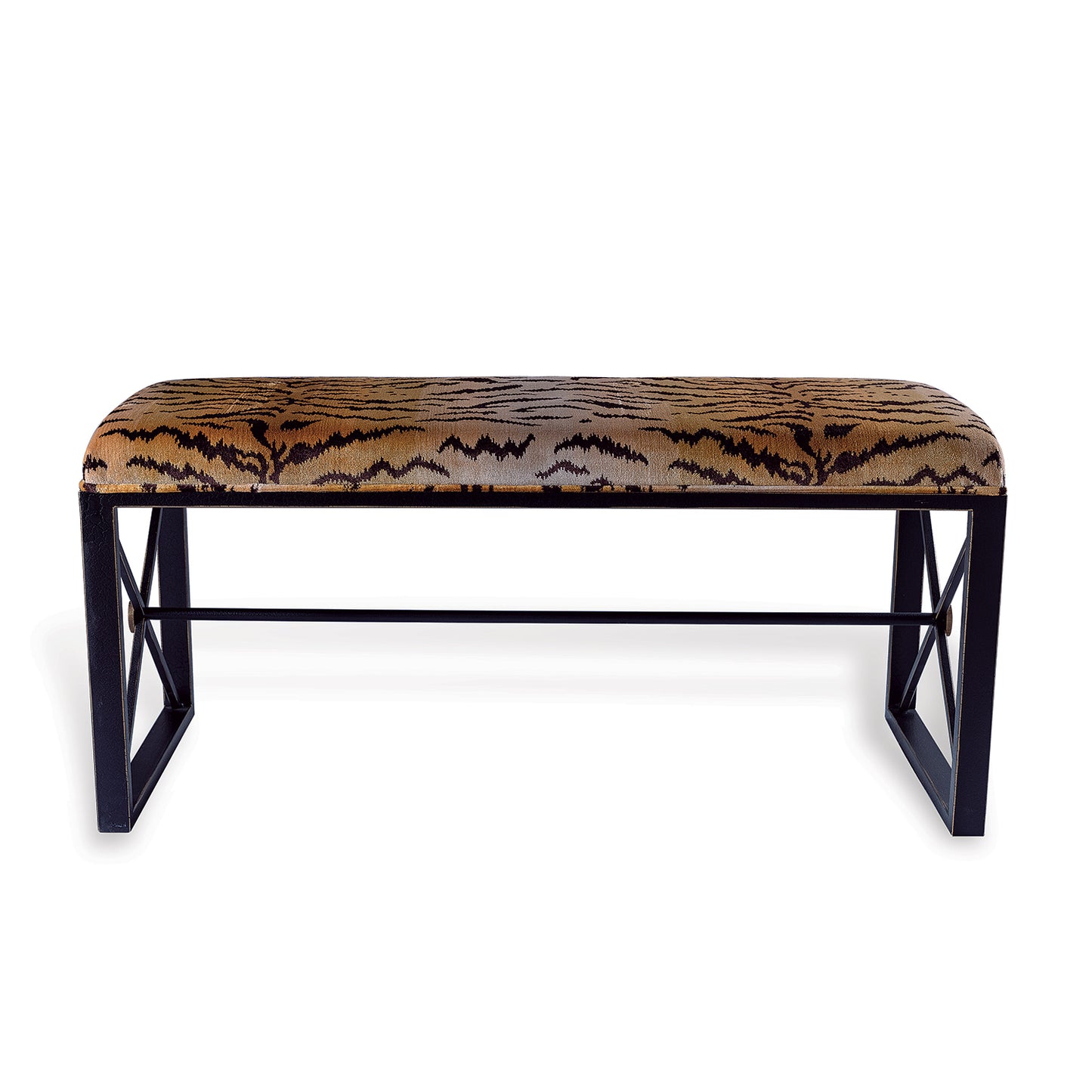 Medallion Black Double Bench With Le Tigre Natural