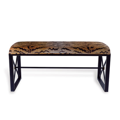 Medallion Black Double Bench With Le Tigre Natural