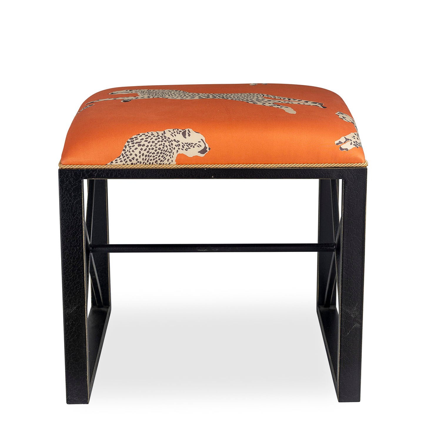 Medallion Black Leaping Cheetah Clementine Bench