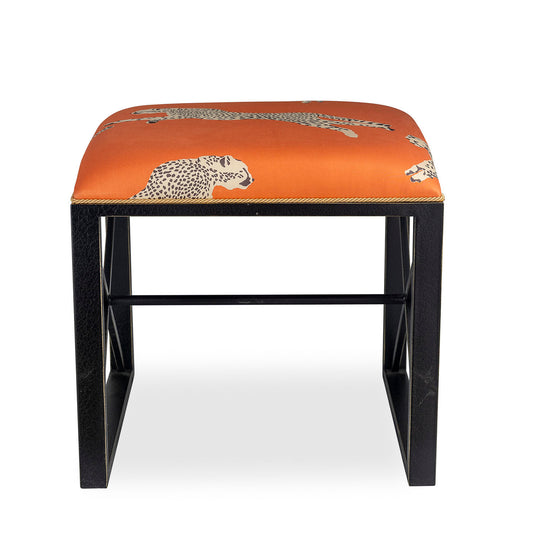 Medallion Black Leaping Cheetah Clementine Bench