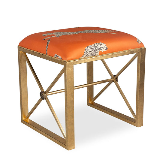 Medallion Gold Leaping Cheetah Clementine Bench