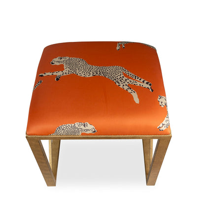 Medallion Gold Leaping Cheetah Clementine Bench