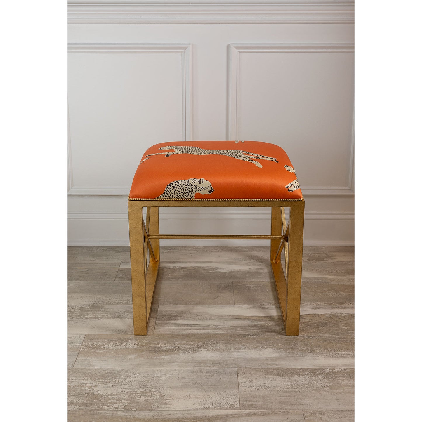 Medallion Gold Leaping Cheetah Clementine Bench