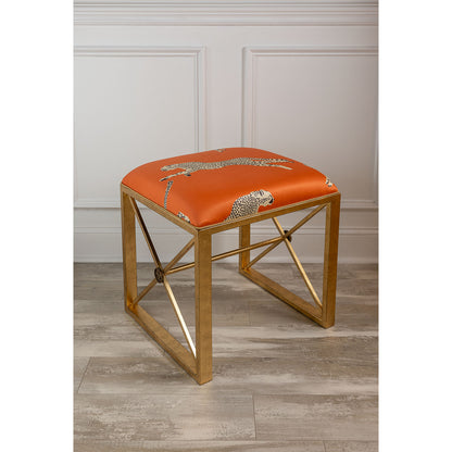 Medallion Gold Leaping Cheetah Clementine Bench