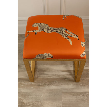 Medallion Gold Leaping Cheetah Clementine Bench