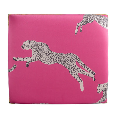 Medallion Black Leaping Cheetah Bubblegum Bench