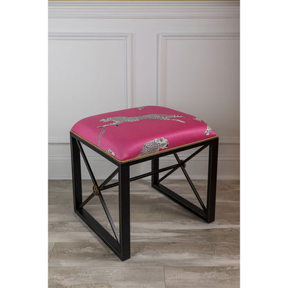Medallion Black Leaping Cheetah Bubblegum Bench