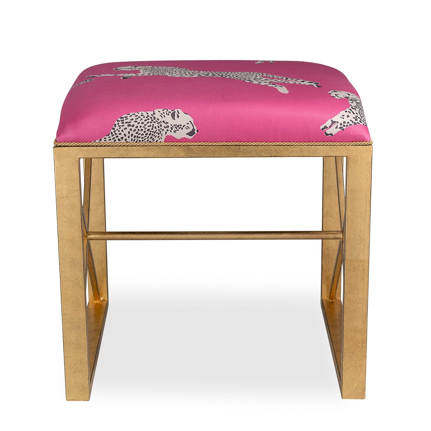 Medallion Gold Leaping Cheetah Bubblegum Bench