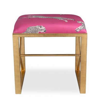 Medallion Gold Leaping Cheetah Bubblegum Bench
