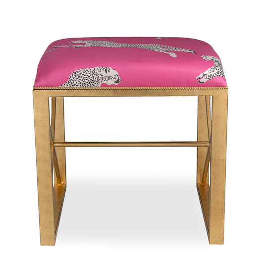 Medallion Gold Leaping Cheetah Bubblegum Bench