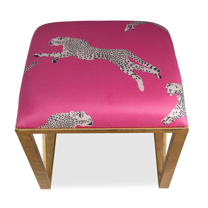 Medallion Gold Leaping Cheetah Bubblegum Bench