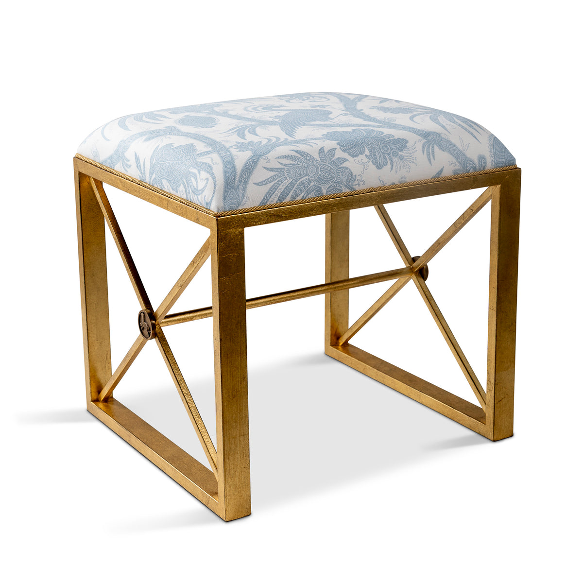 Medallion Gold Balinese Peacock Sky Single Bench