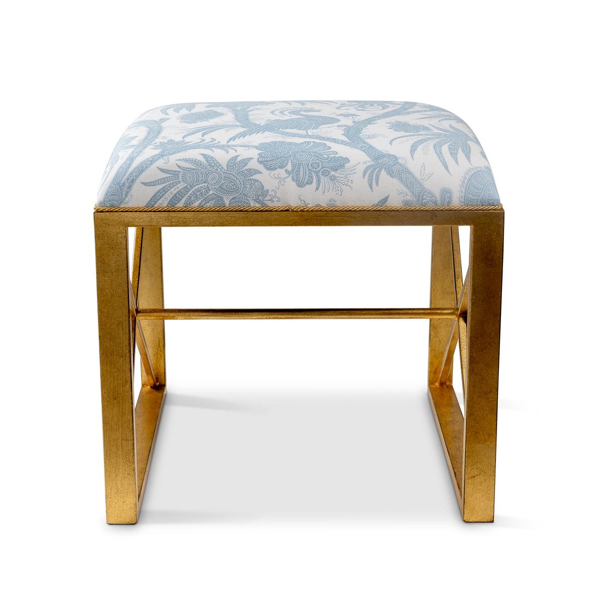 Medallion Gold Balinese Peacock Sky Single Bench