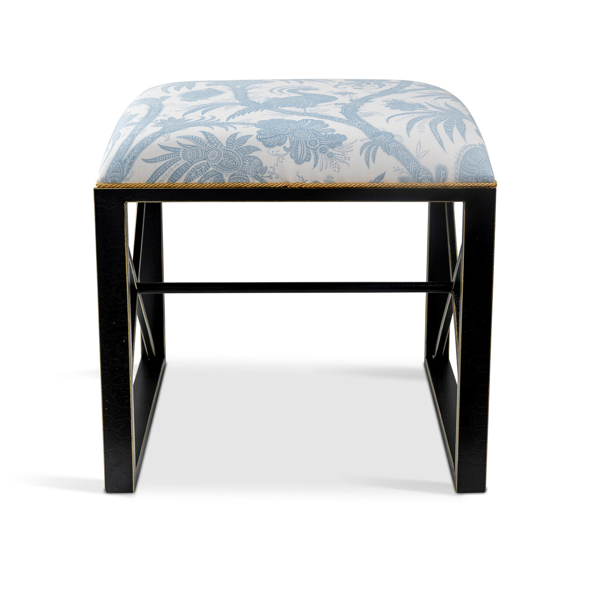 Medallion Black Balinese Peacock Sky Single Bench