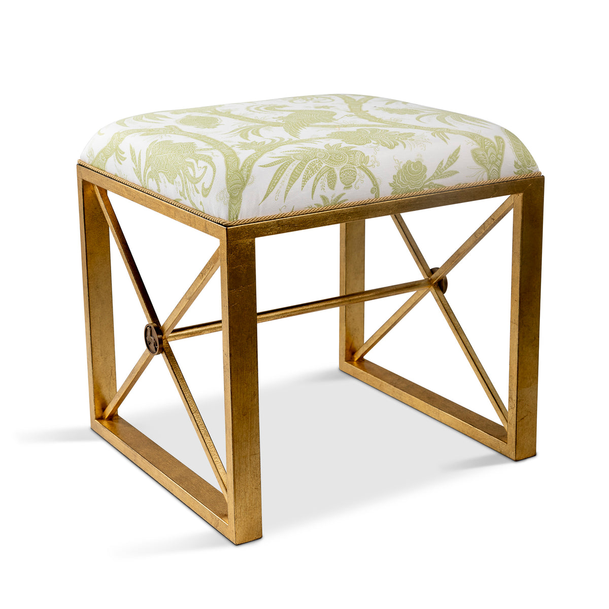 Medallion Gold Balinese Peacock Pear Single Bench