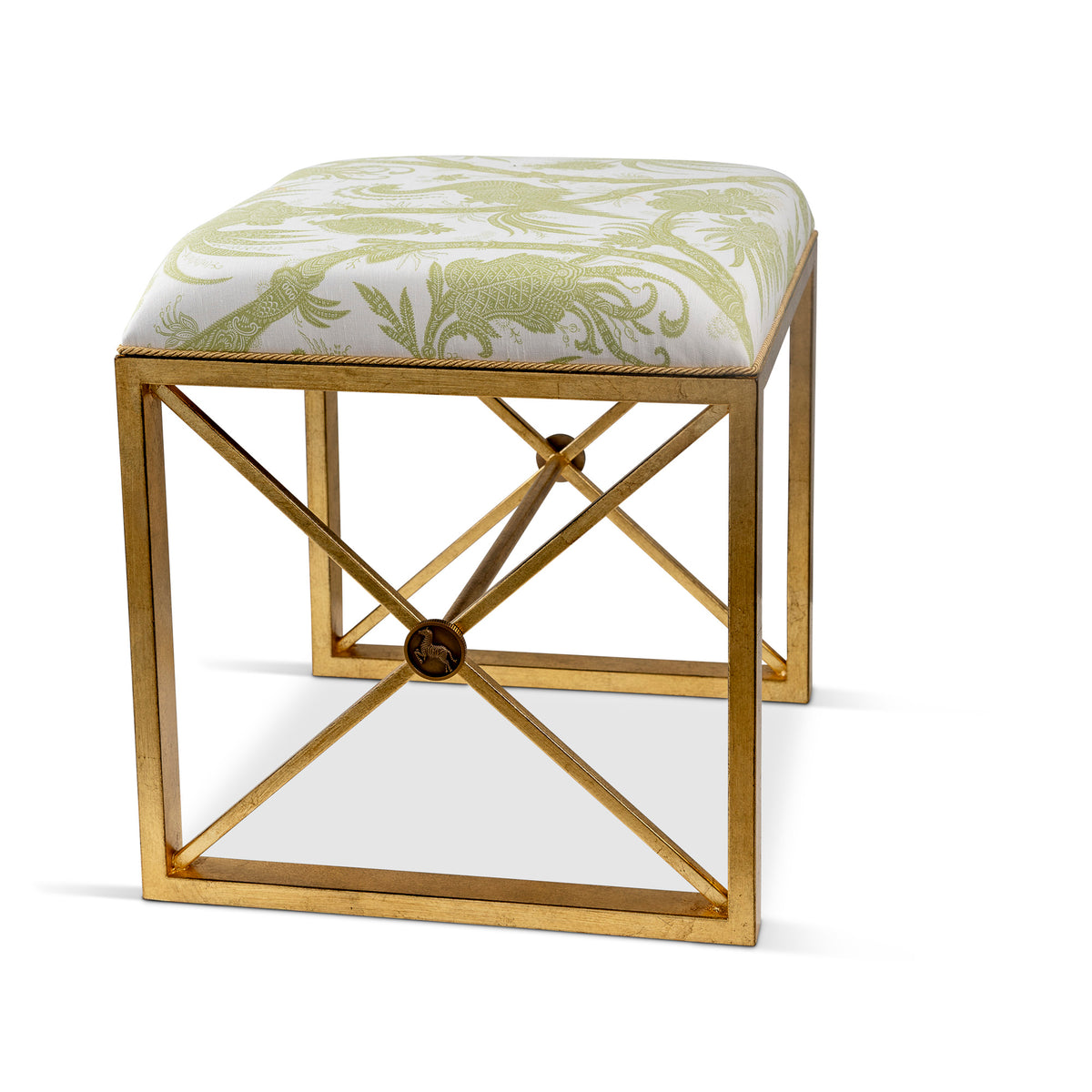 Medallion Gold Balinese Peacock Pear Single Bench