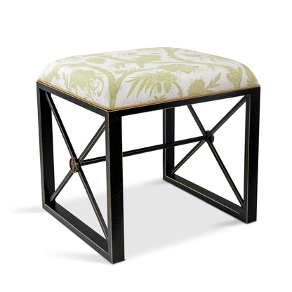 Medallion Black Balinese Peacock Pear Single Bench