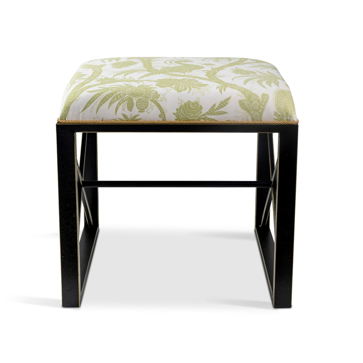 Medallion Black Balinese Peacock Pear Single Bench