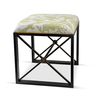 Medallion Black Balinese Peacock Pear Single Bench