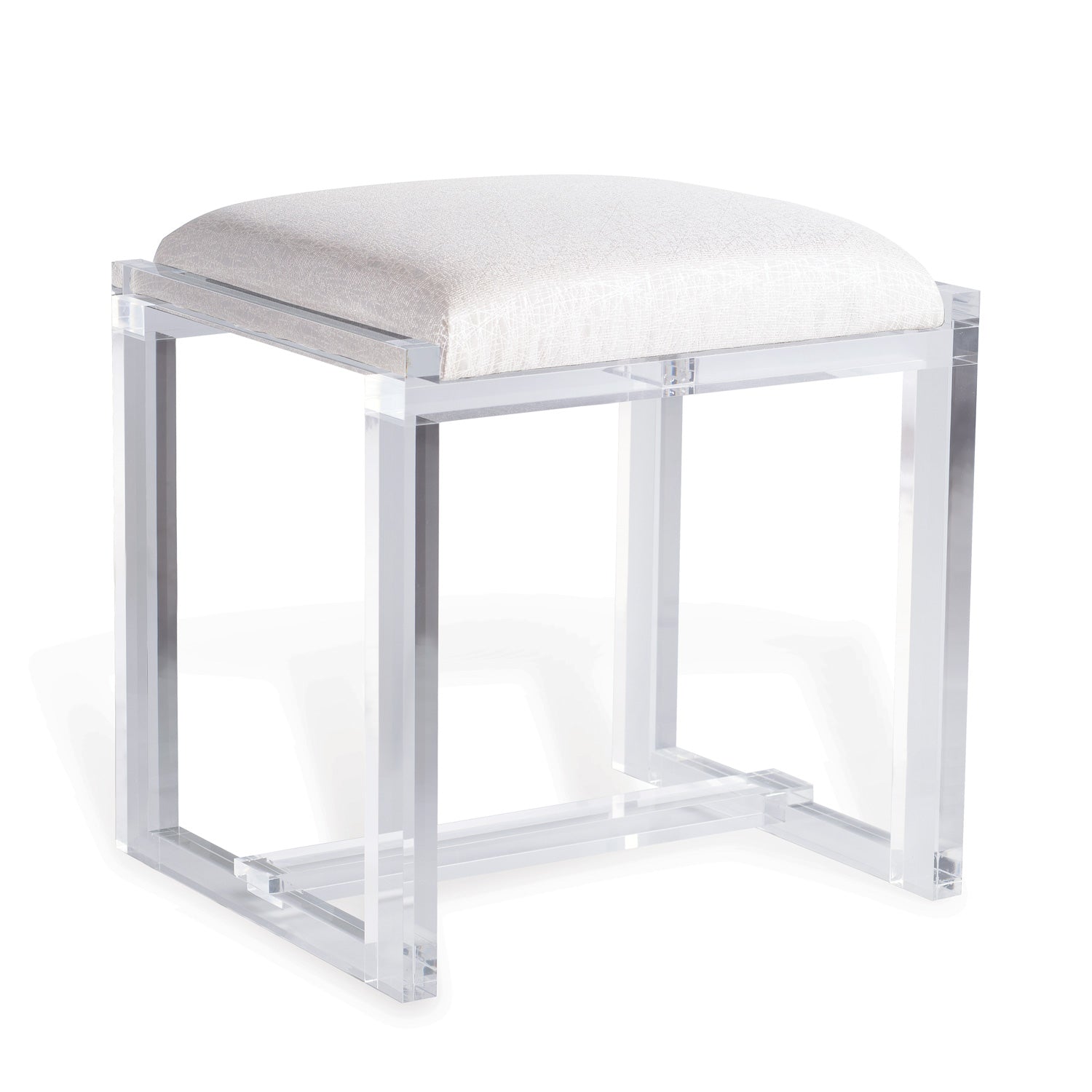 Glencoe Lucite Bench with COM Fabric