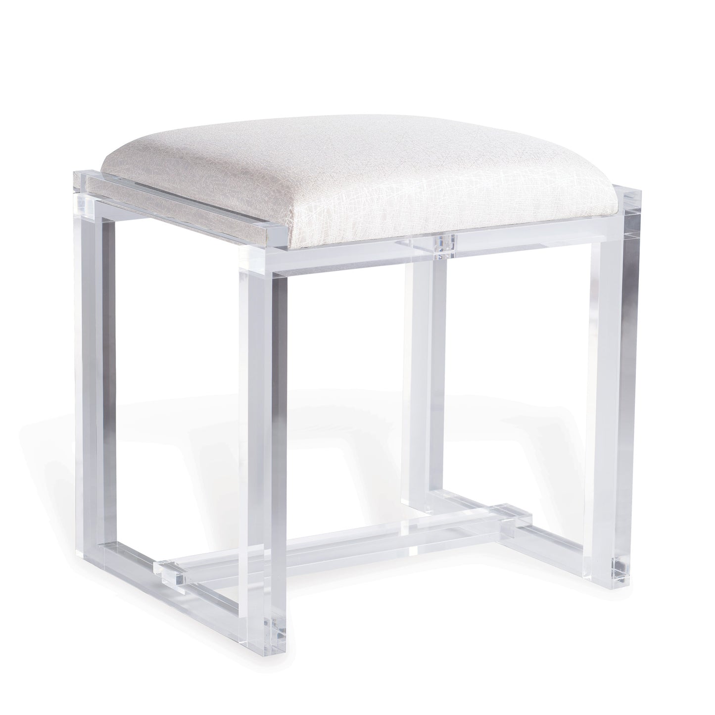 Glencoe Lucite Bench with COM Fabric