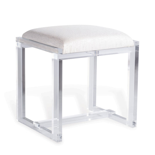 Glencoe Lucite Bench with COM Fabric