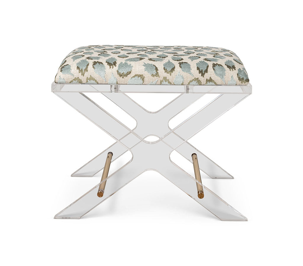 Delano Gold Ocelot Celadon Bench