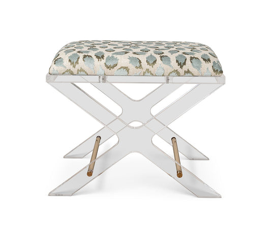 Delano Gold Ocelot Celadon Bench